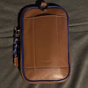 Coach Brown and Blue Men's Belt Bag